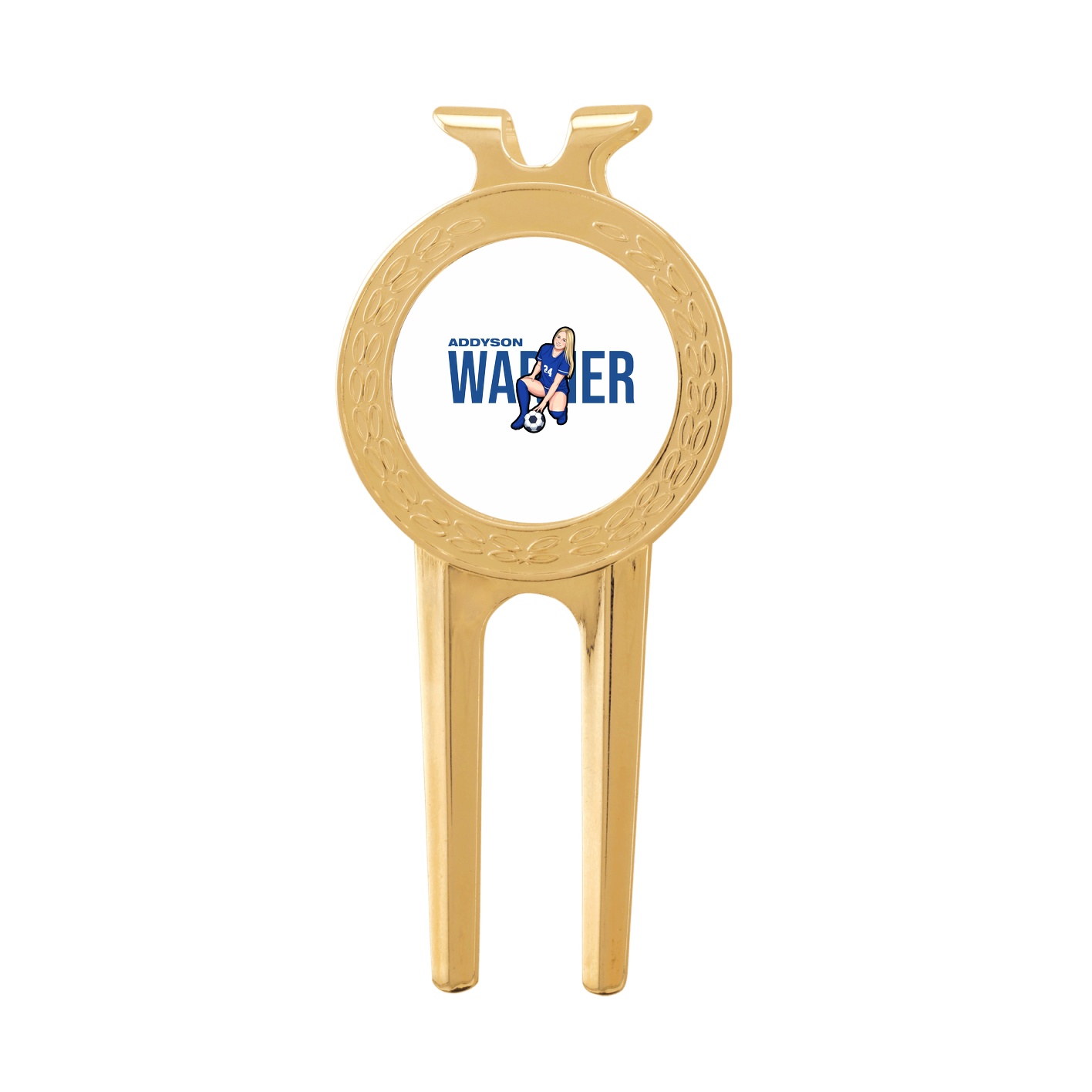 Divot Tool with Ball Marker — Player Name in Classic