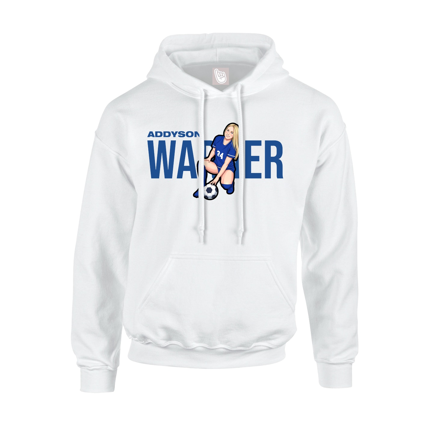 Hoodie — Player Name in White