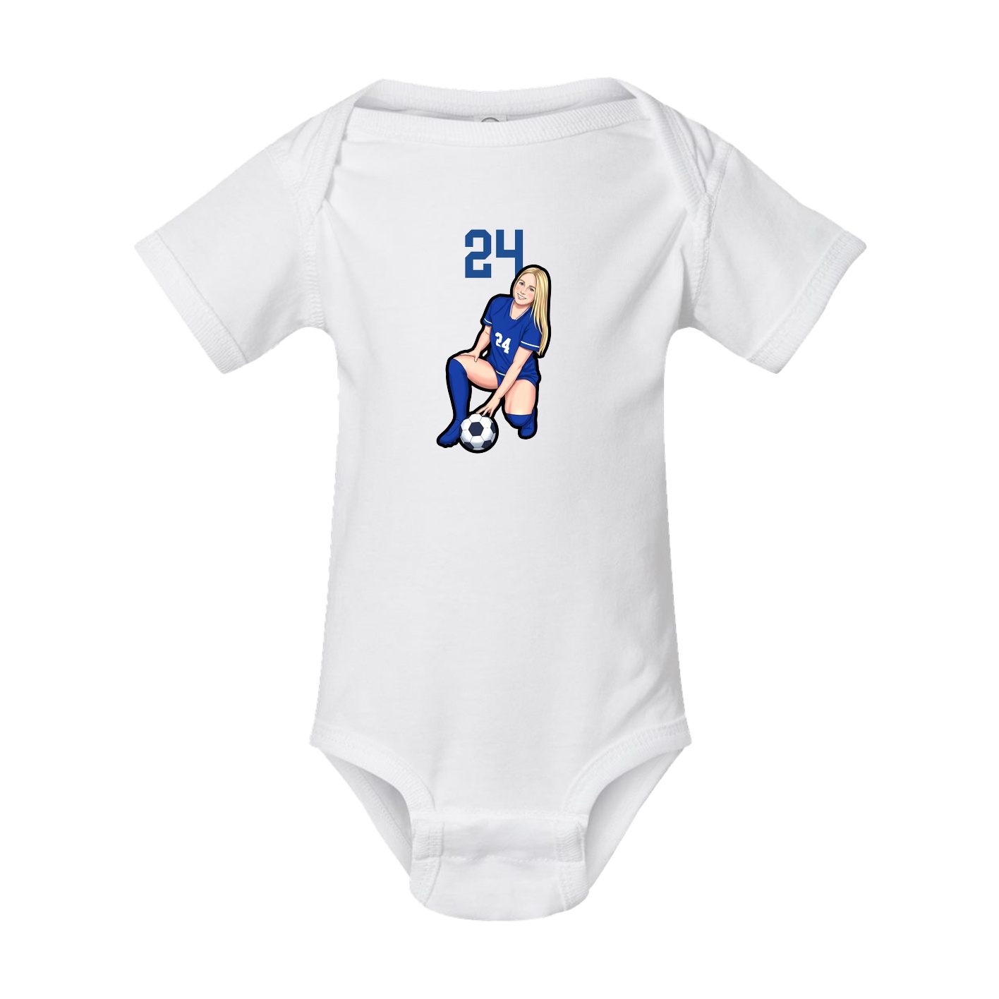 Baby Onesie — Number Top in White