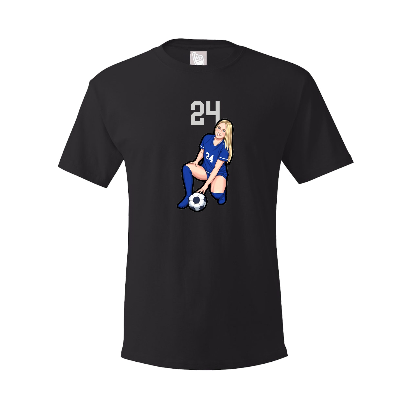 Youth Tee — Number Top in Black