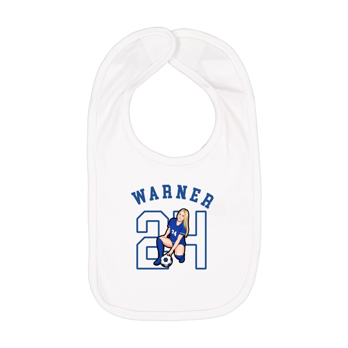 Infant Bib — Shirsey Arch in White