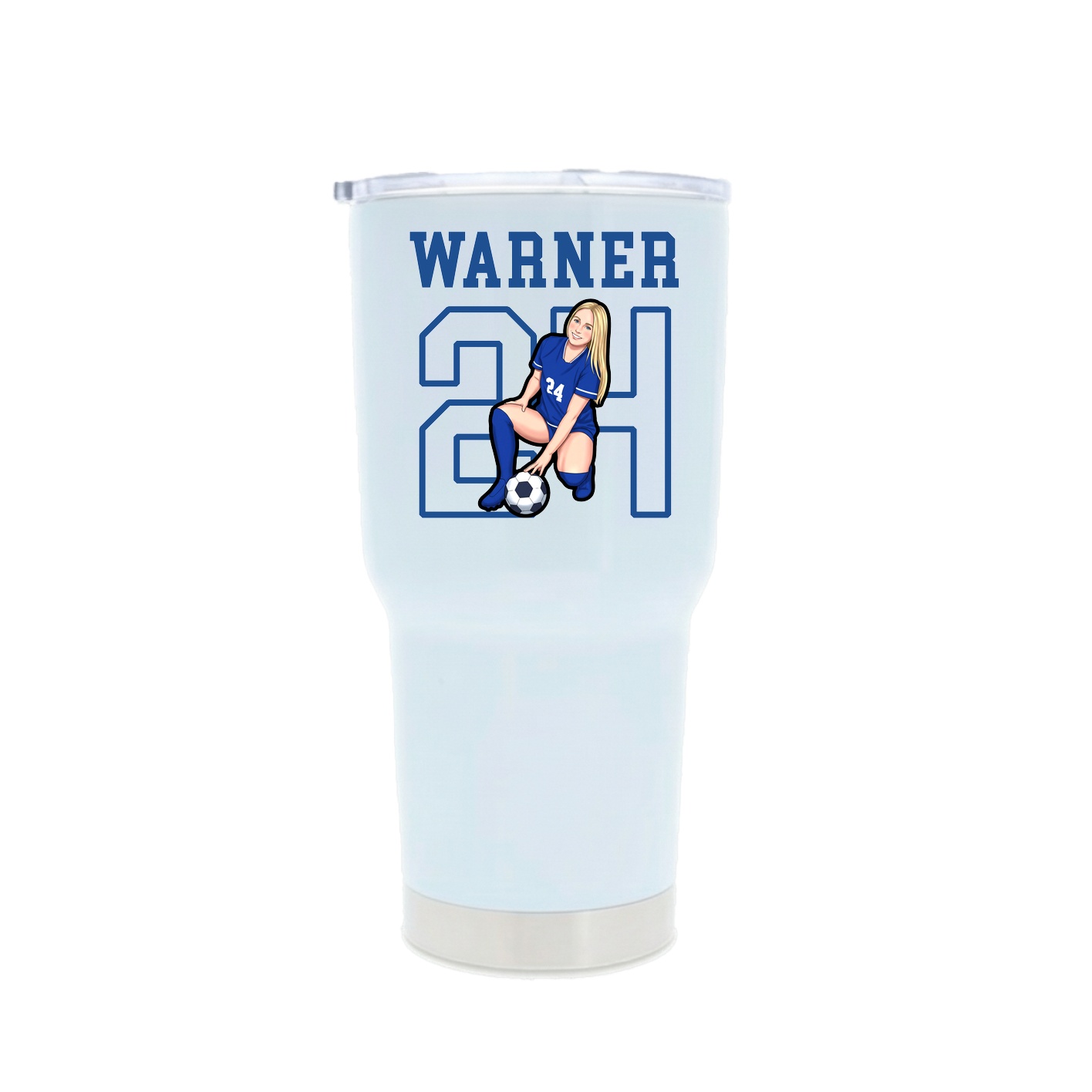30oz Stainless Steel Tumbler — Shirsey in White