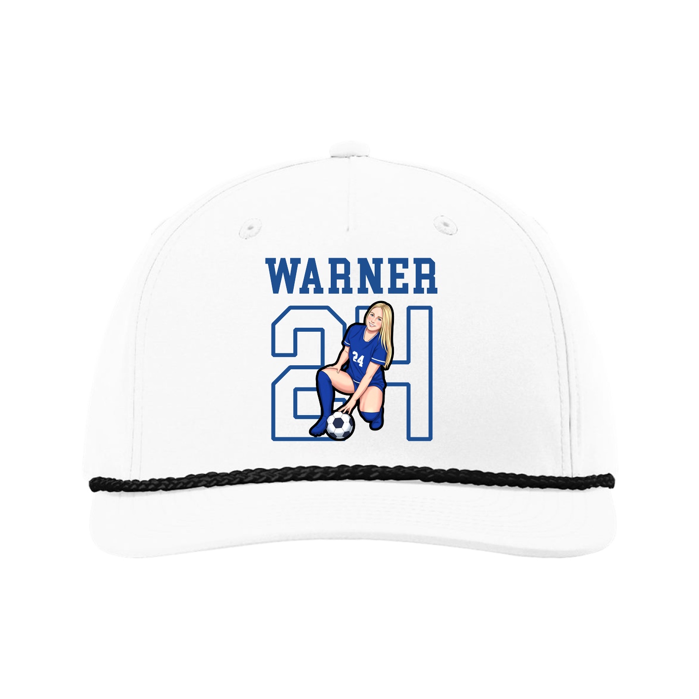 Five-Panel Classic Rope Cap — Shirsey in White