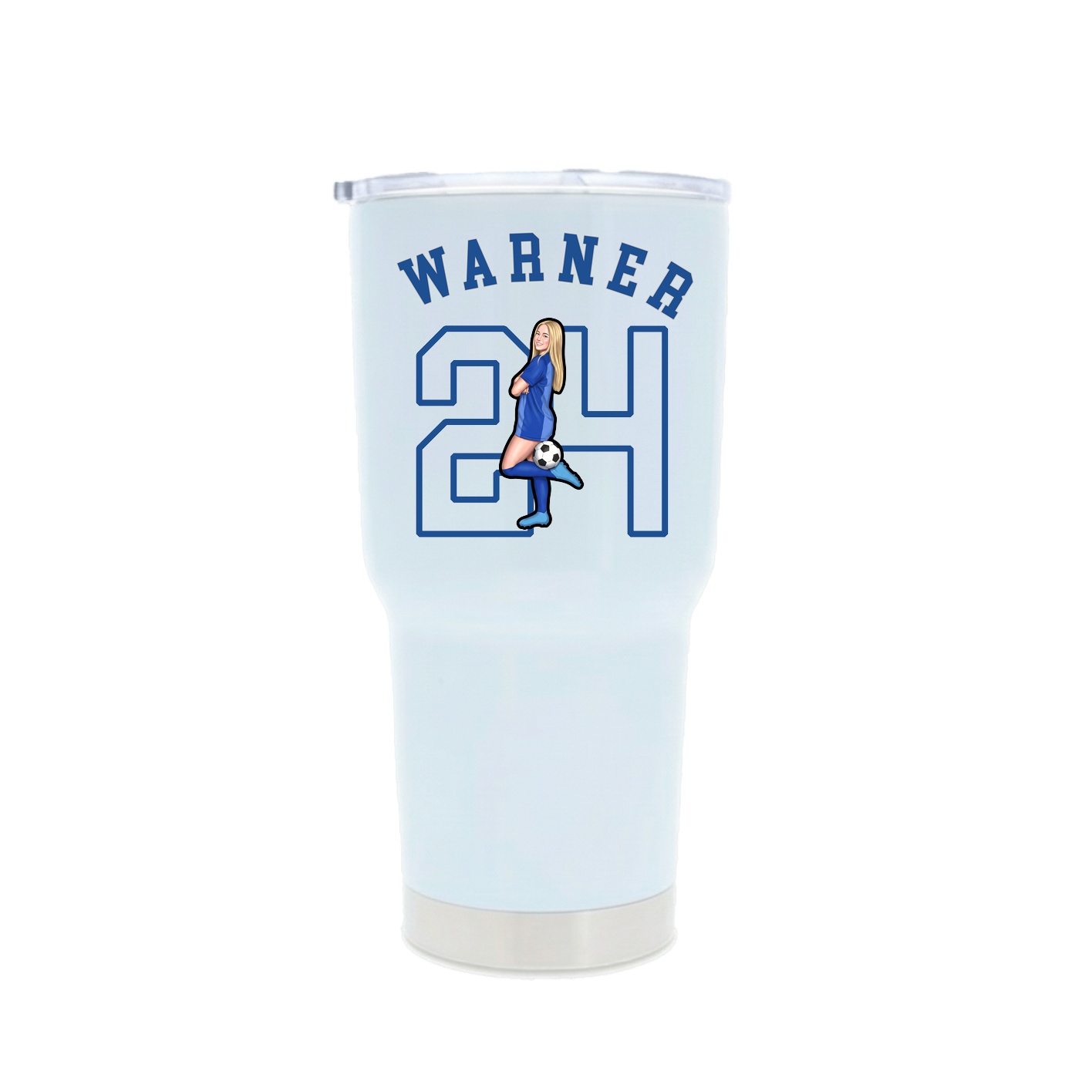 30oz Stainless Steel Tumbler — Shirsey Arch in White