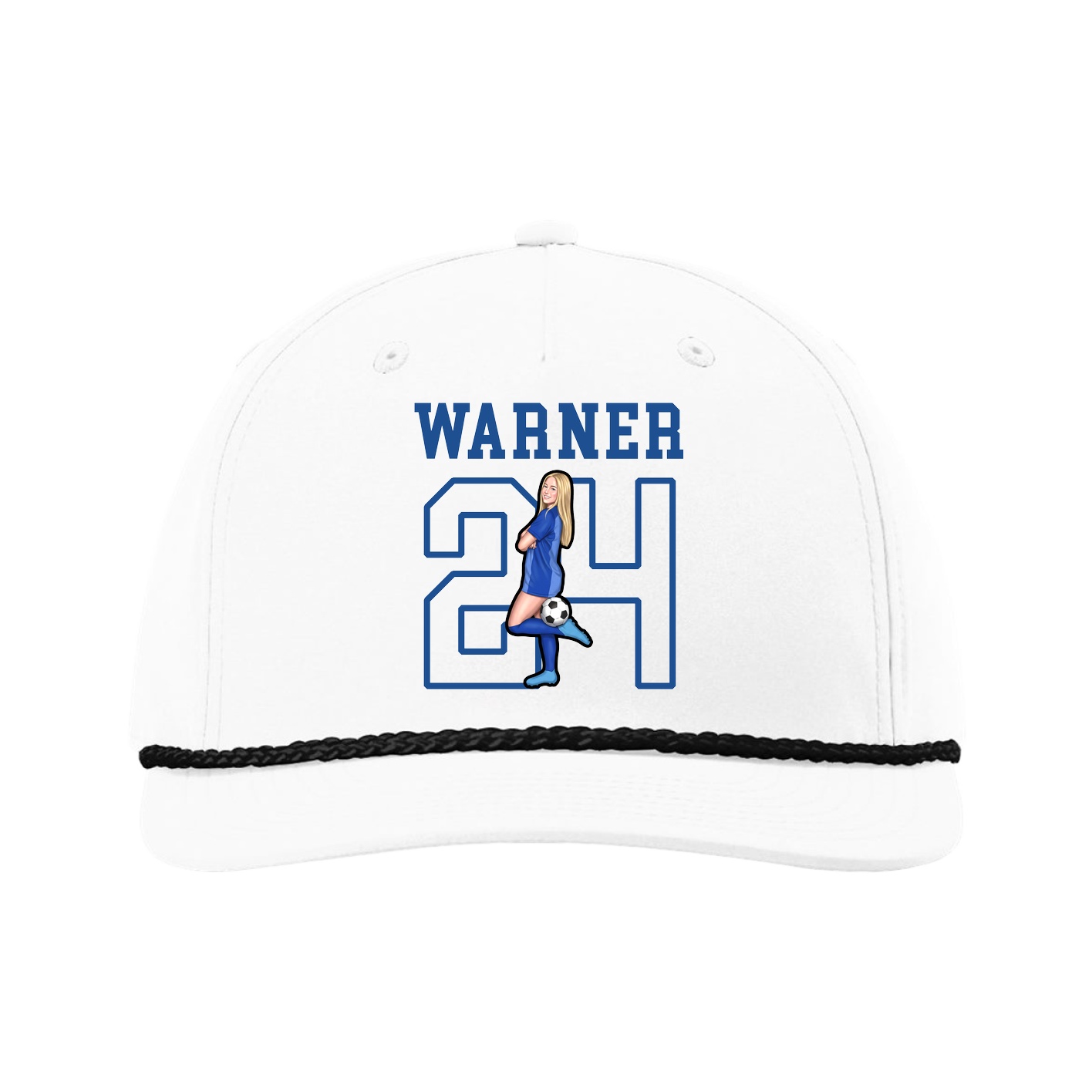 Five-Panel Classic Rope Cap — Shirsey in White