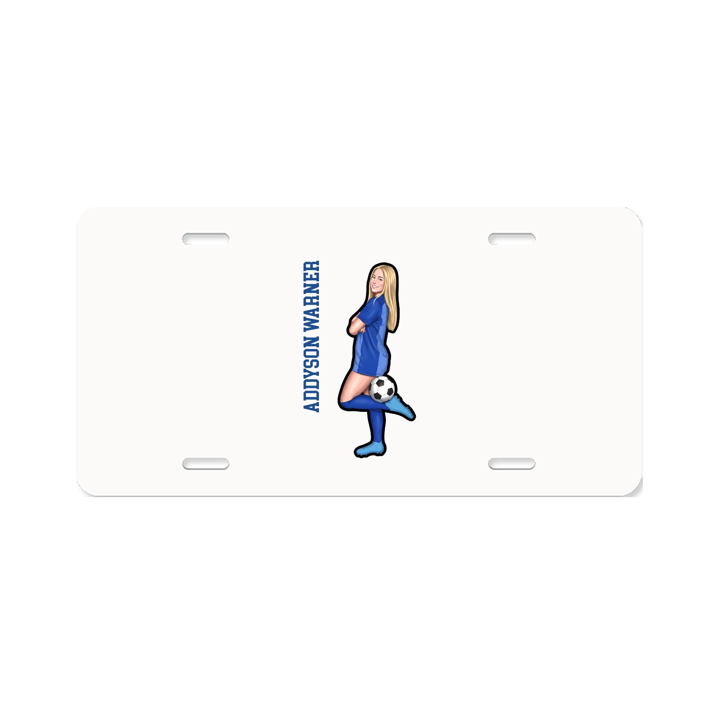 License Plate — Name Vertical in Classic