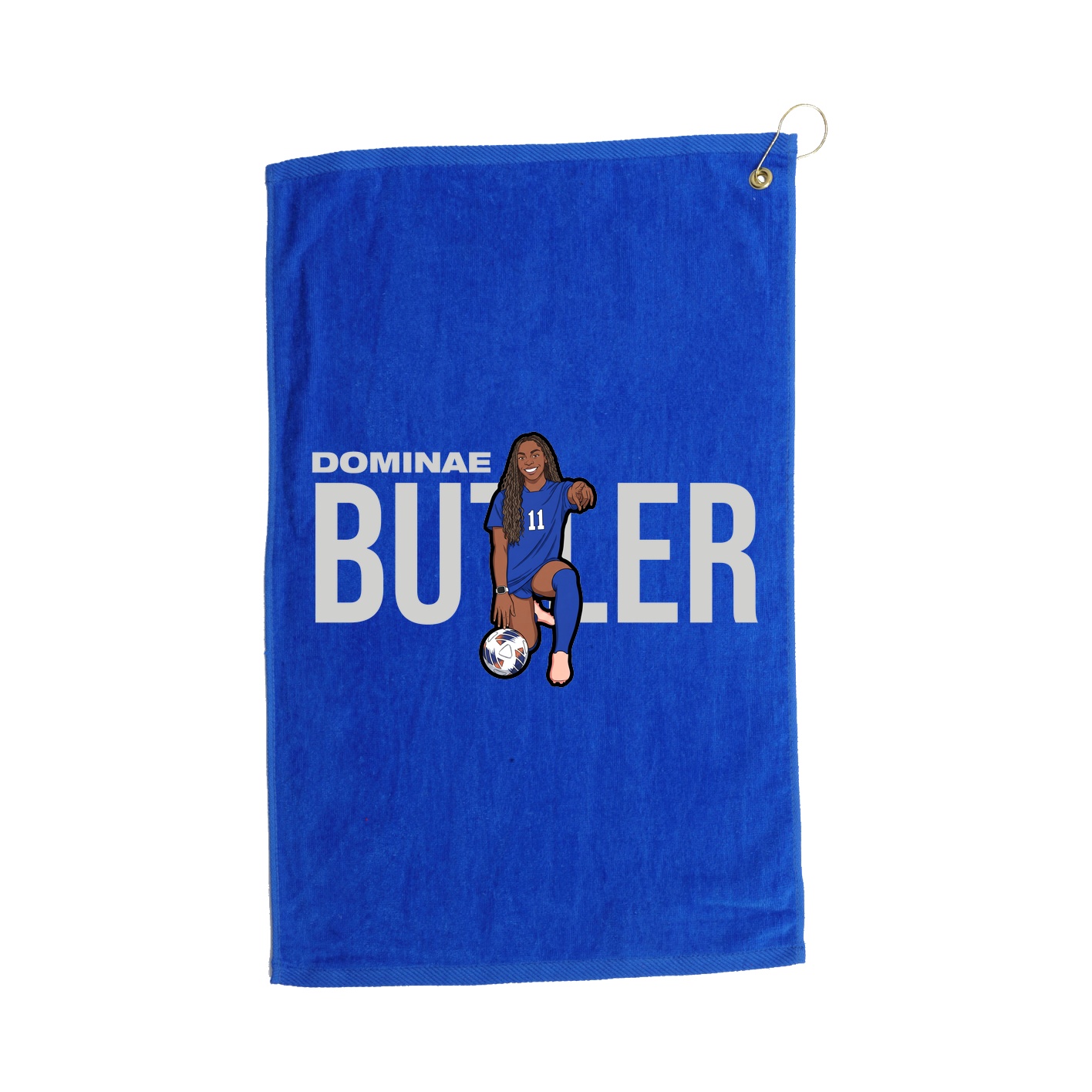 Golf Towel — Player Name in Royal