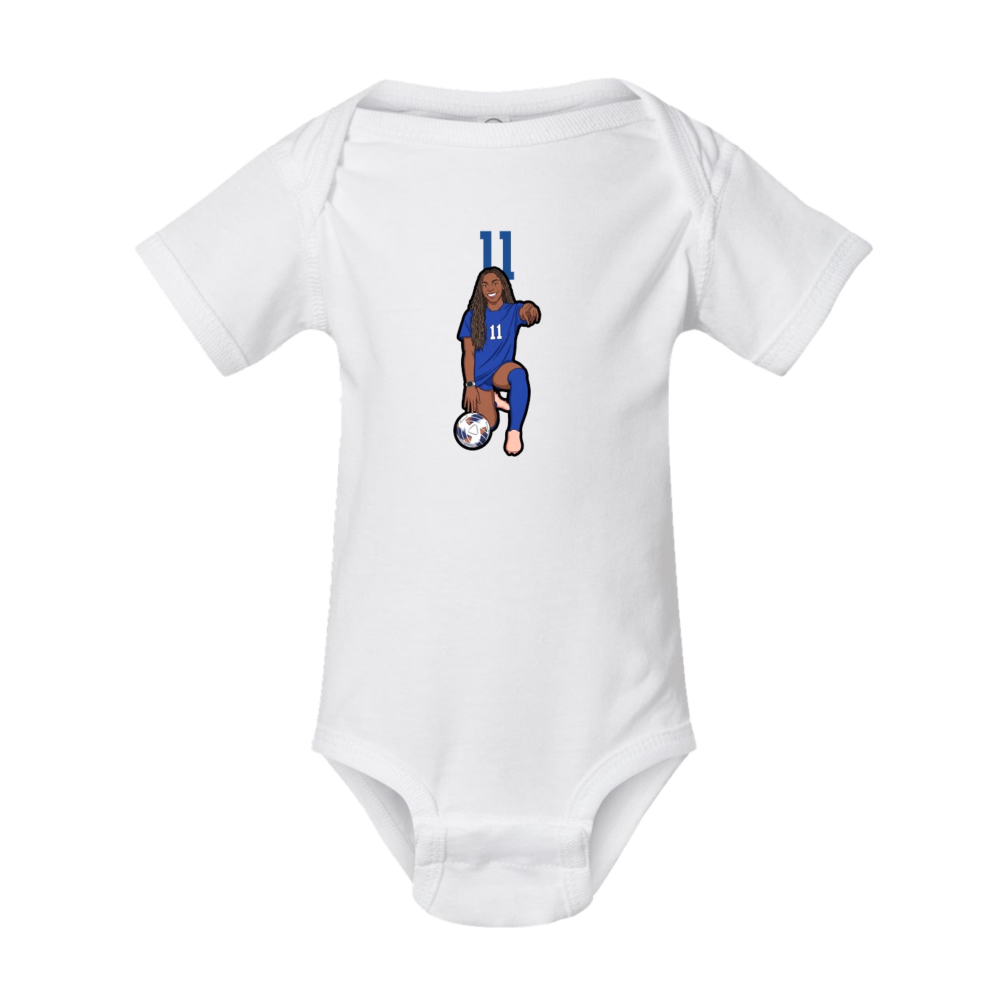Baby Onesie — Number Top in White