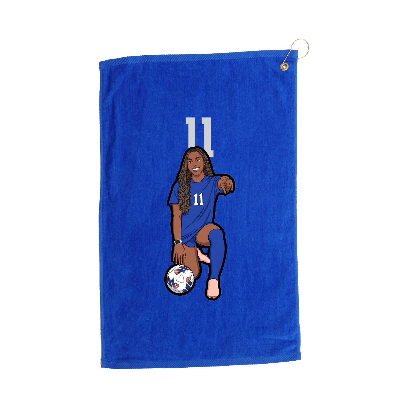 Golf Towel — Number Top in Royal