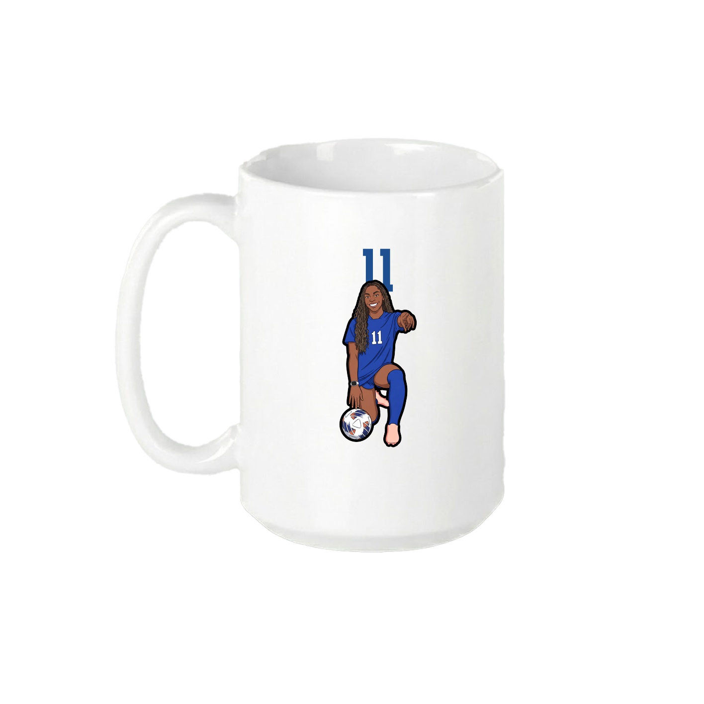 15oz Coffee Mug — Number Top in White
