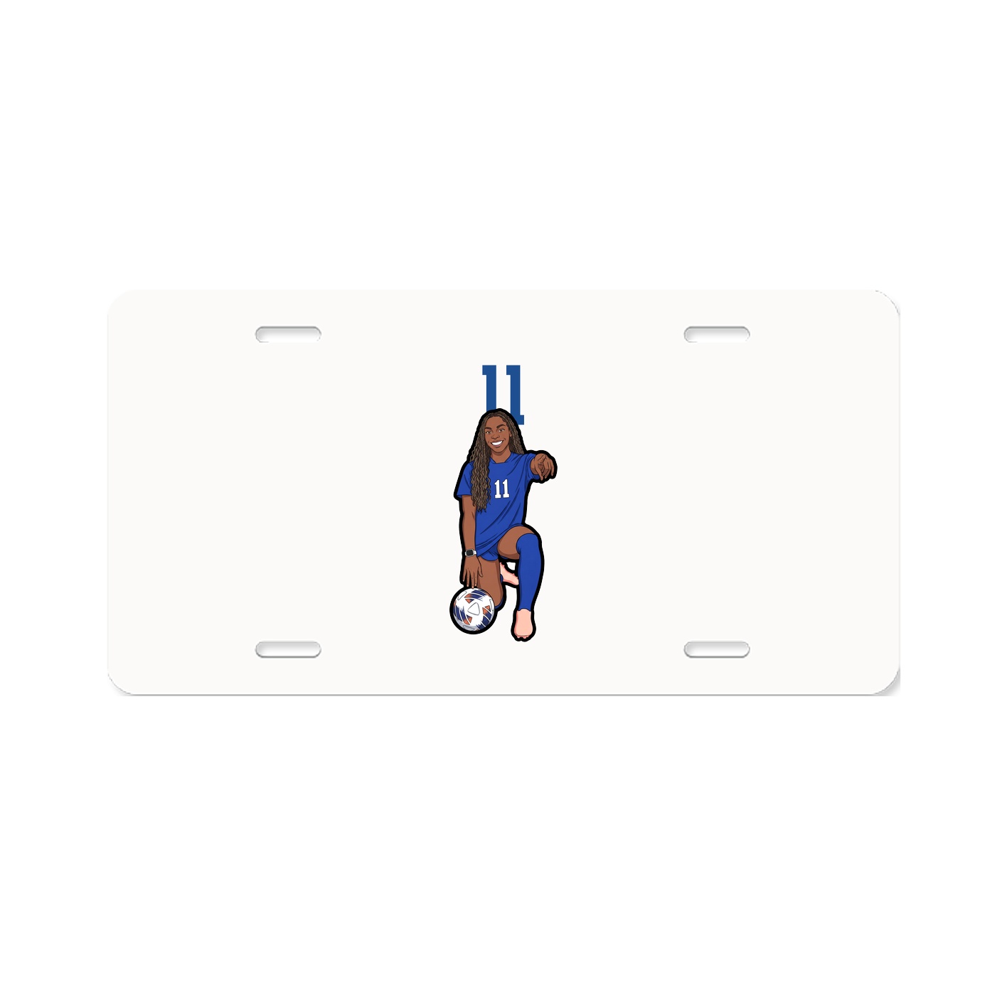 License Plate — Number Top in Classic