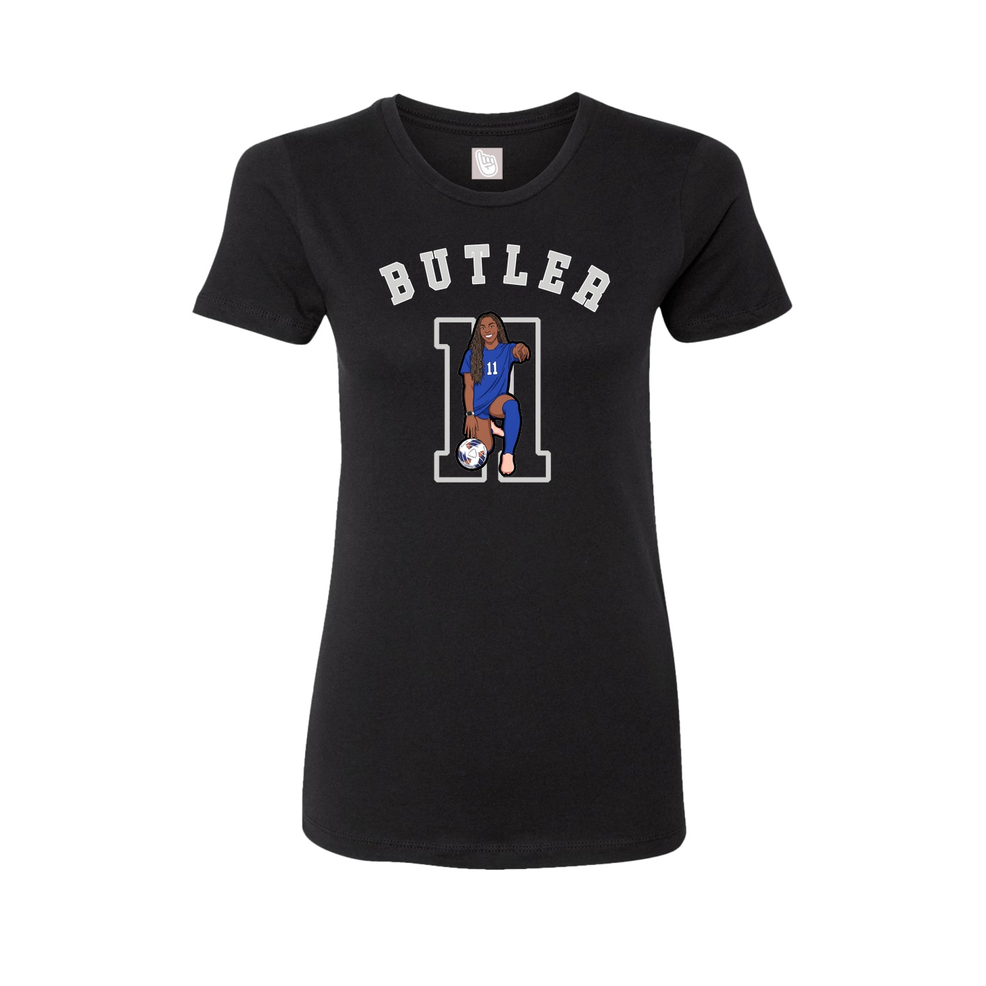 Fitted Women's Tee — Shirsey Arch in Black