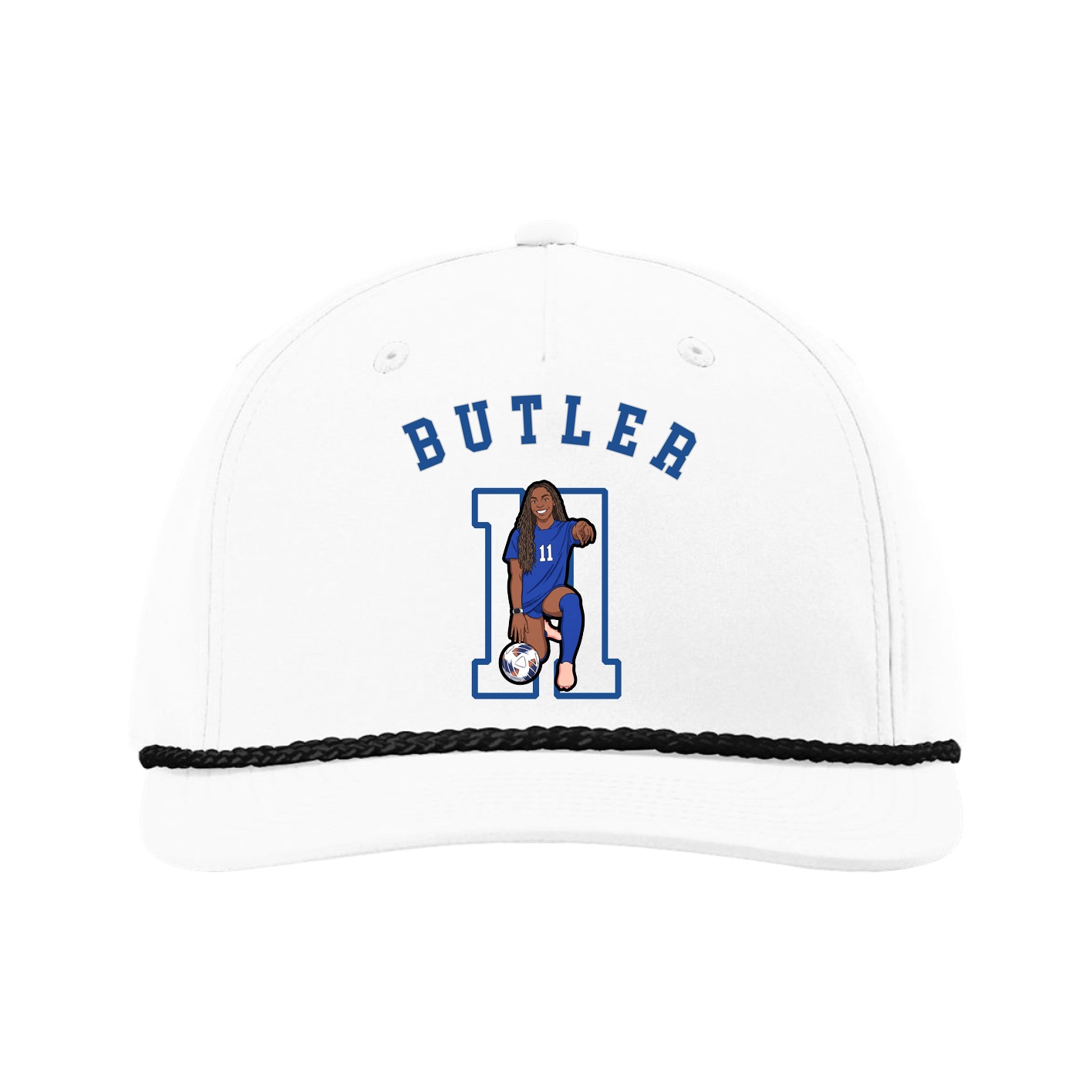 Five-Panel Classic Rope Cap — Shirsey Arch in White