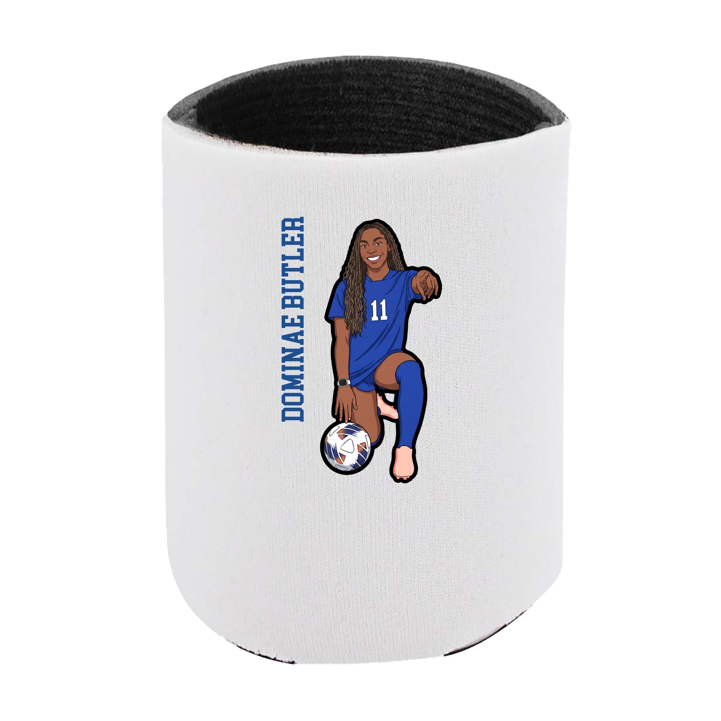 Can Holder — Name Vertical in White