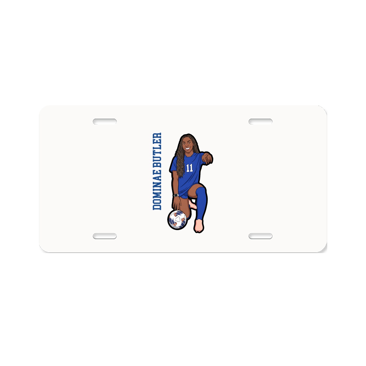 License Plate — Name Vertical in Classic