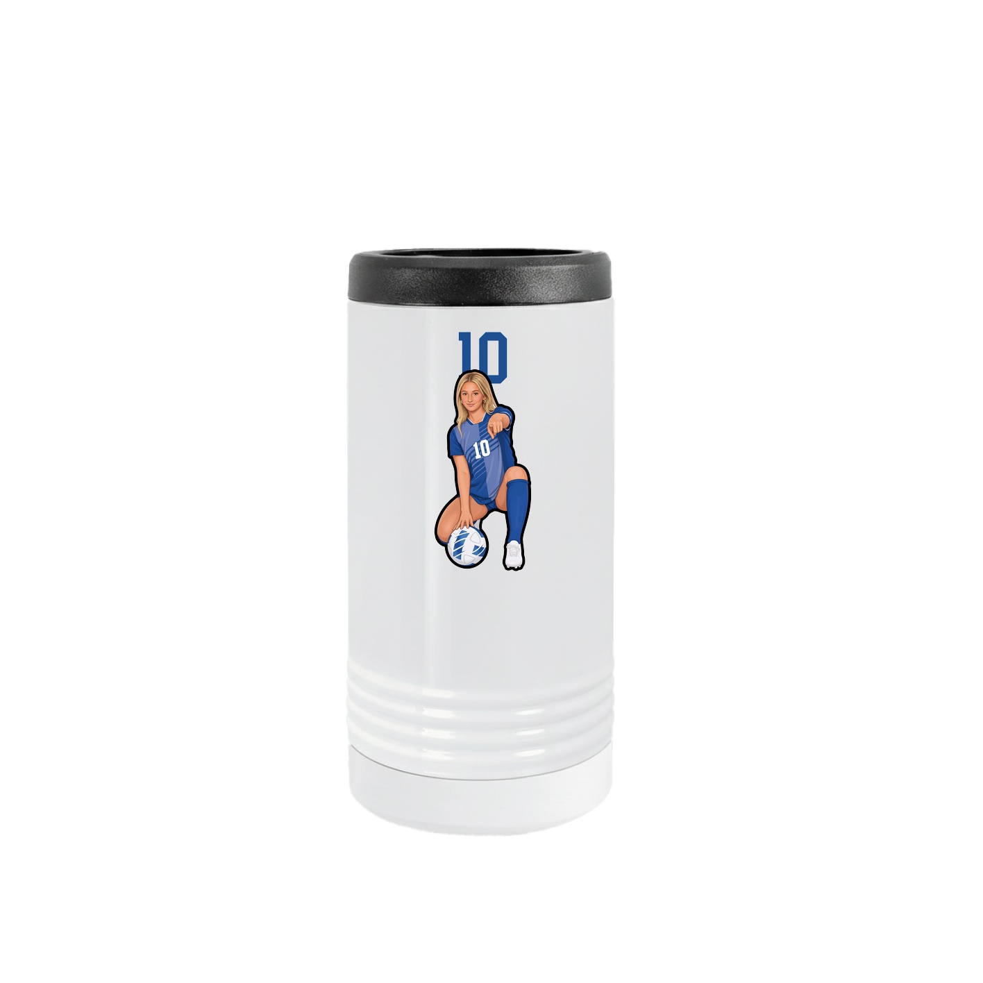 Slim Beverage Holder — Number Top in White
