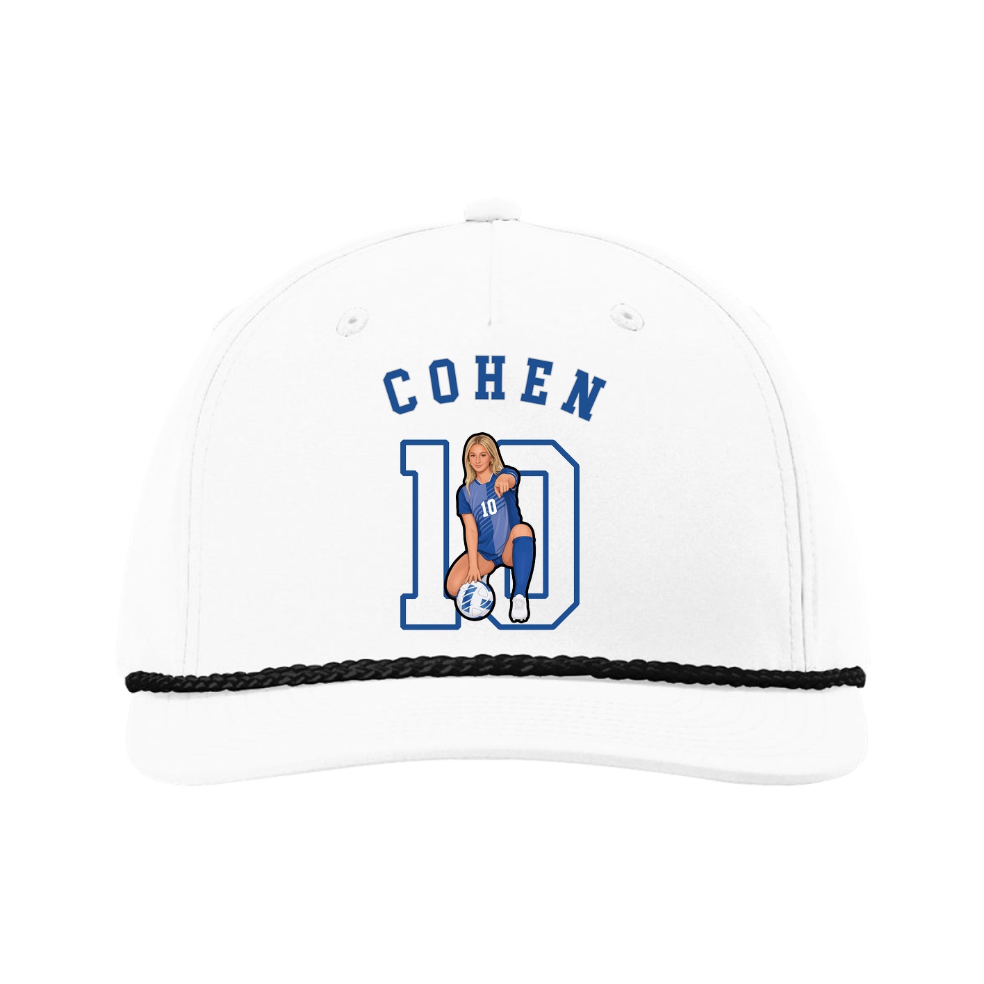 Five-Panel Classic Rope Cap — Shirsey Arch in White