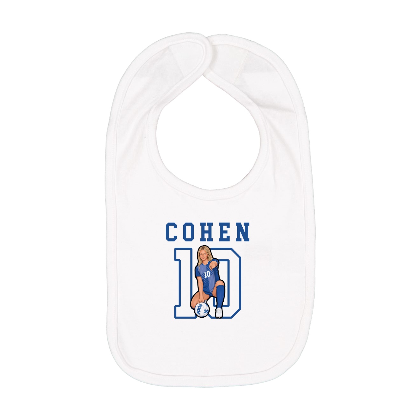 Infant Bib — Shirsey in White