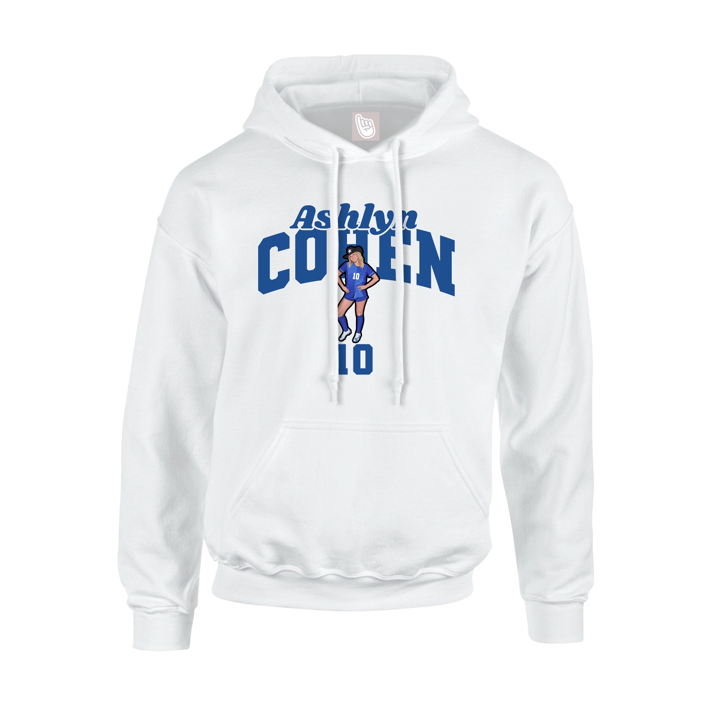 Youth Hoodie — Signature Arch in White
