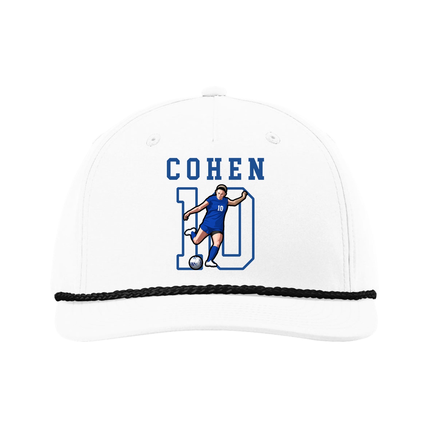 Five-Panel Classic Rope Cap — Shirsey in White