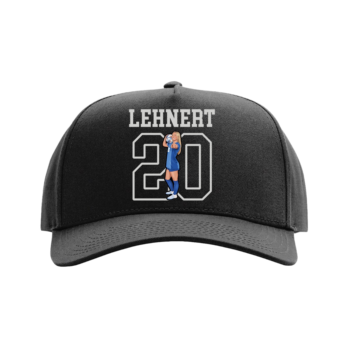 Full Fabric Five-Panel Champ Cap — Shirsey in Black