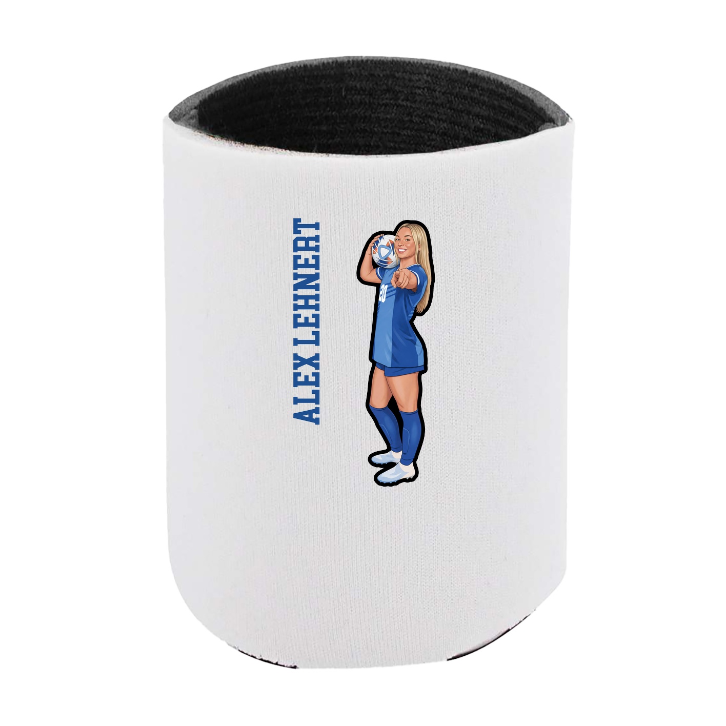 Can Holder — Name Vertical in White