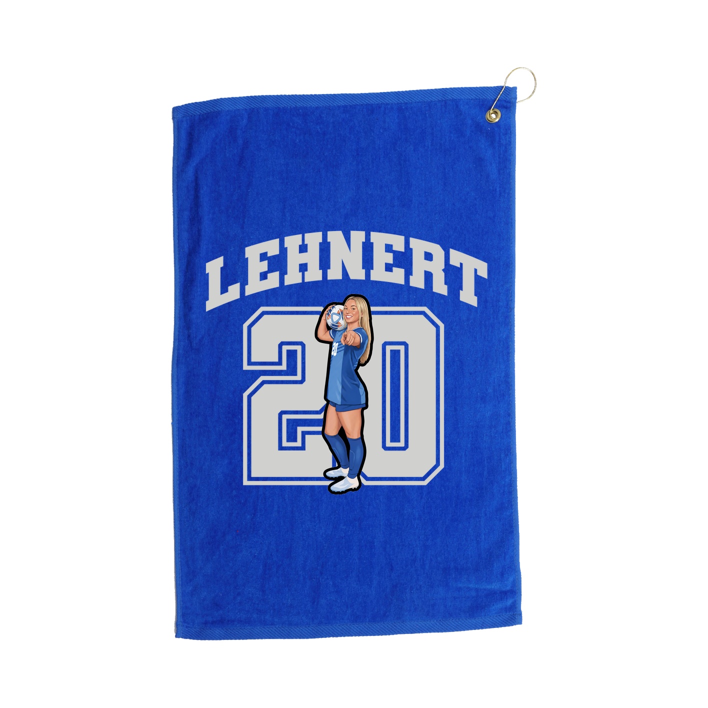Golf Towel — Number in Royal