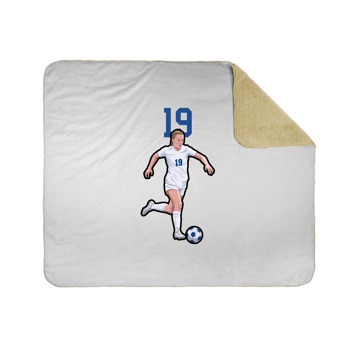 Throw Blanket — Number Top in White