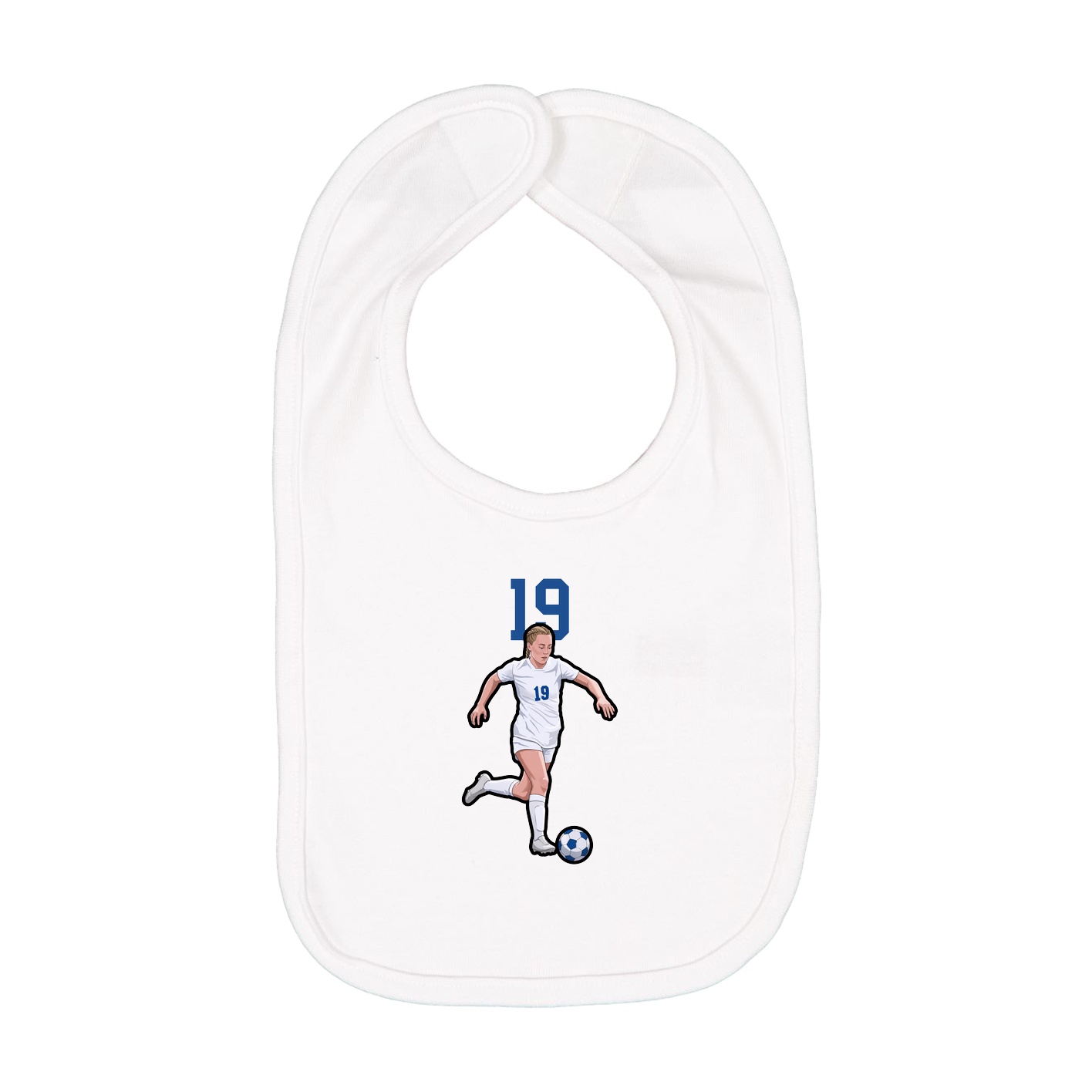 Infant Bib — Number Top in White