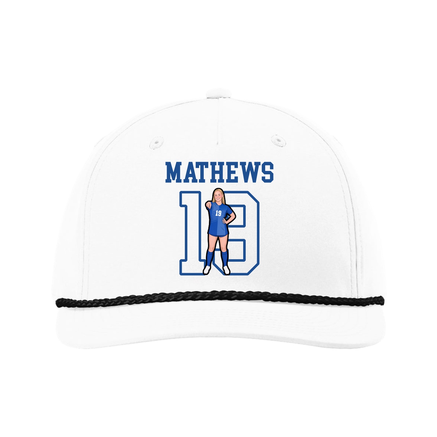 Five-Panel Classic Rope Cap — Shirsey in White