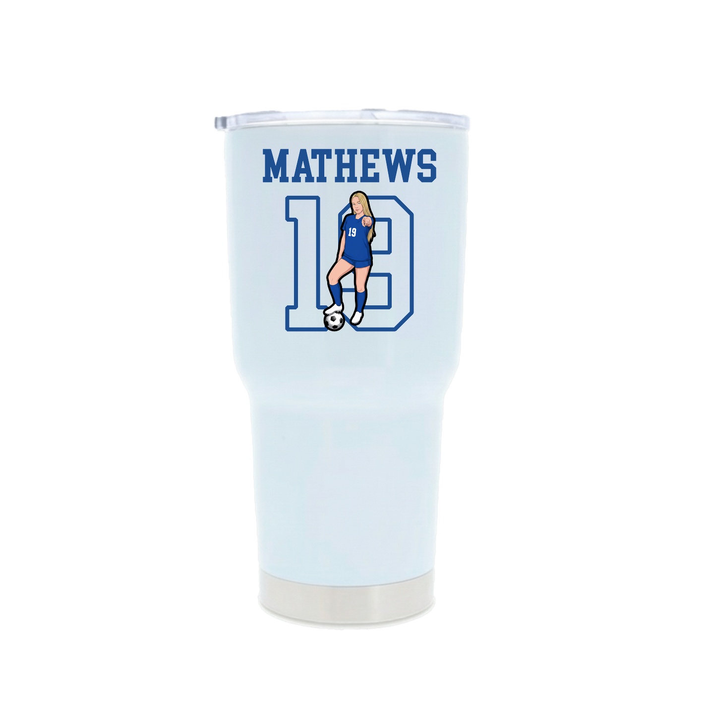 30oz Stainless Steel Tumbler — Shirsey in White