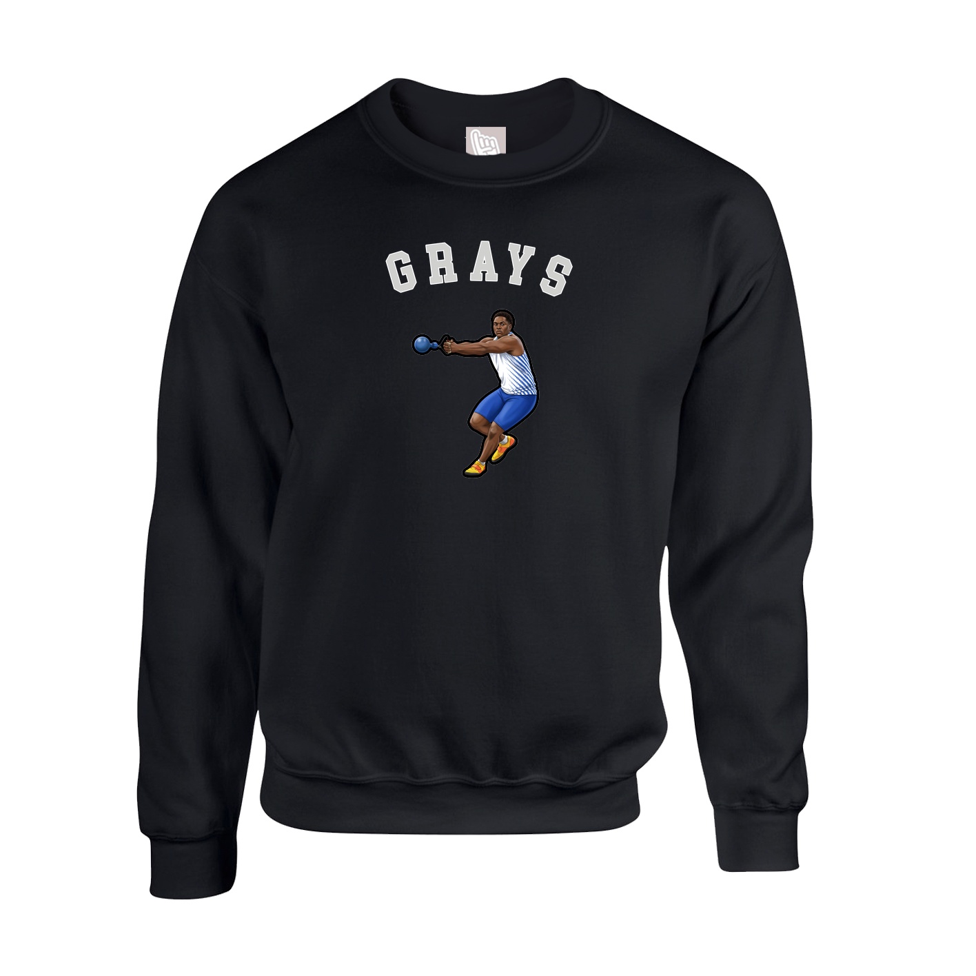 Fleece Crew — Shirsey Arch in Black