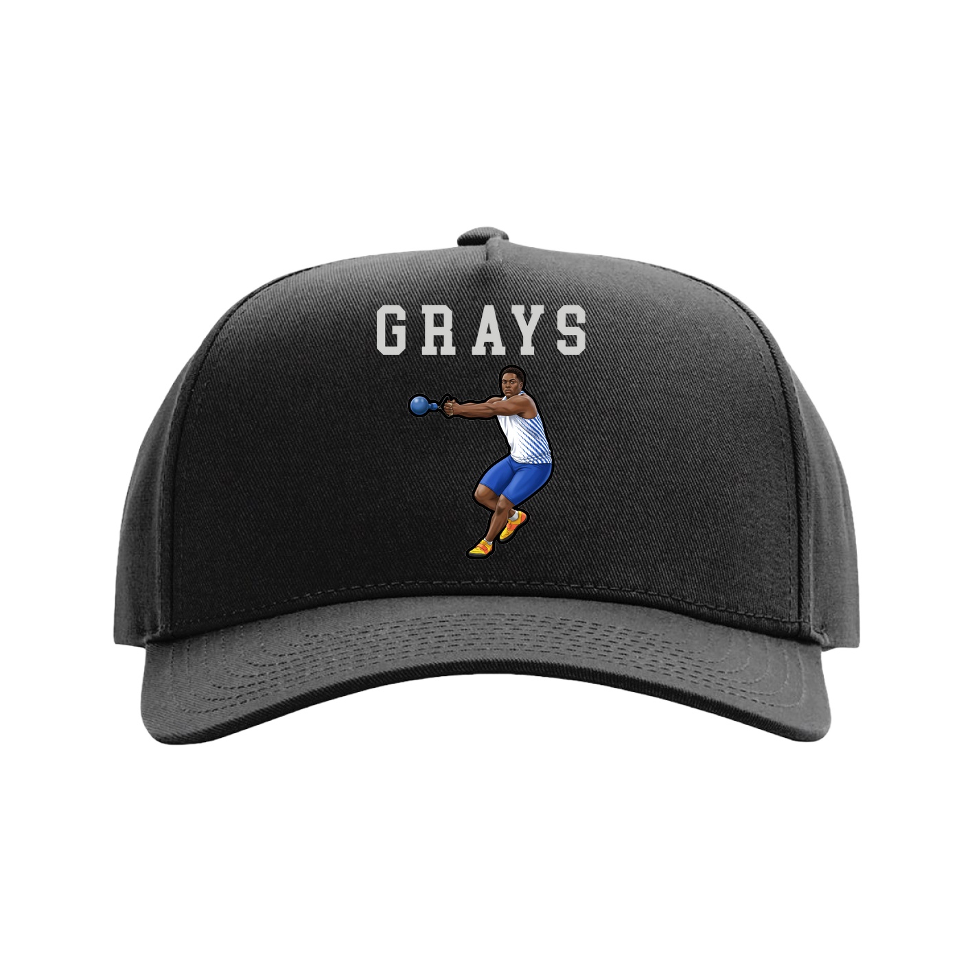 Full Fabric Five-Panel Champ Cap — Shirsey in Black