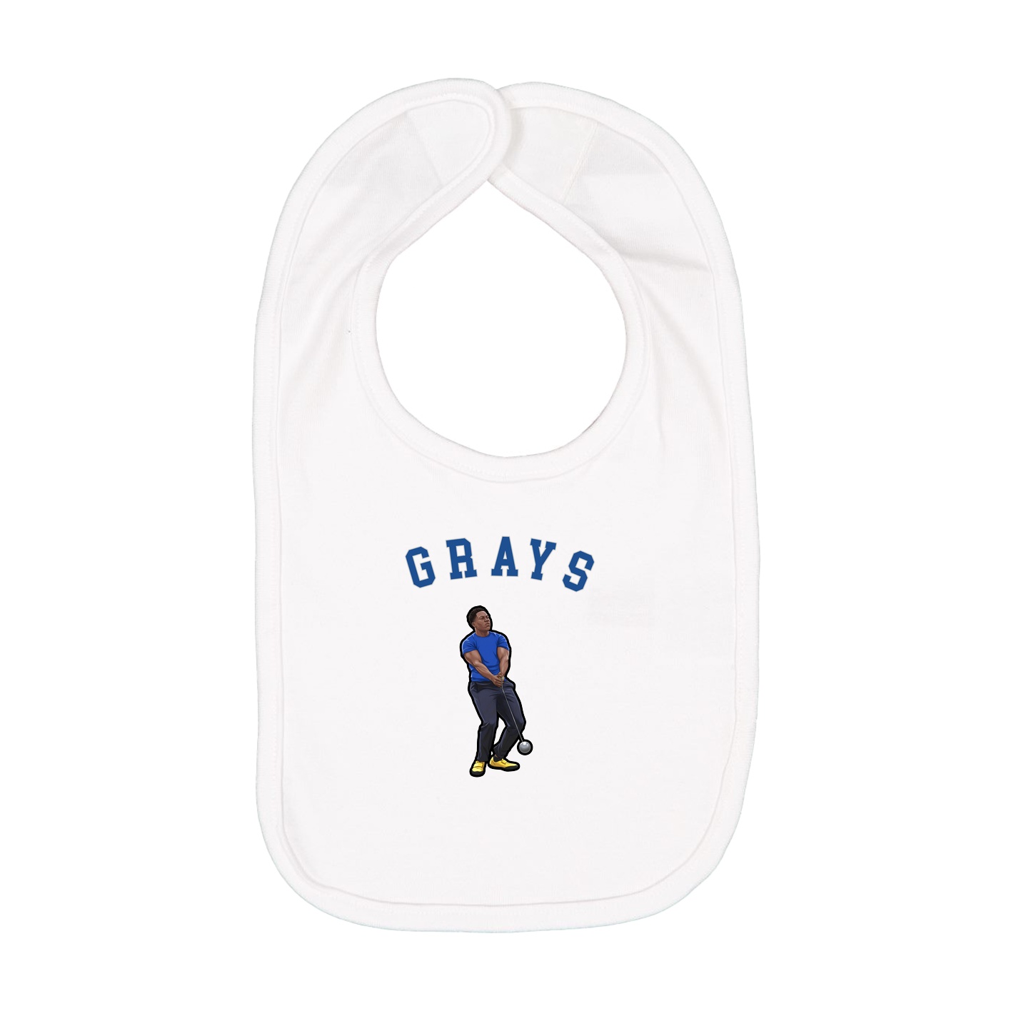 Infant Bib — Shirsey Arch in White
