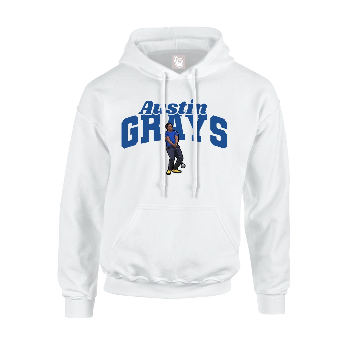 Hoodie — Signature Arch in White