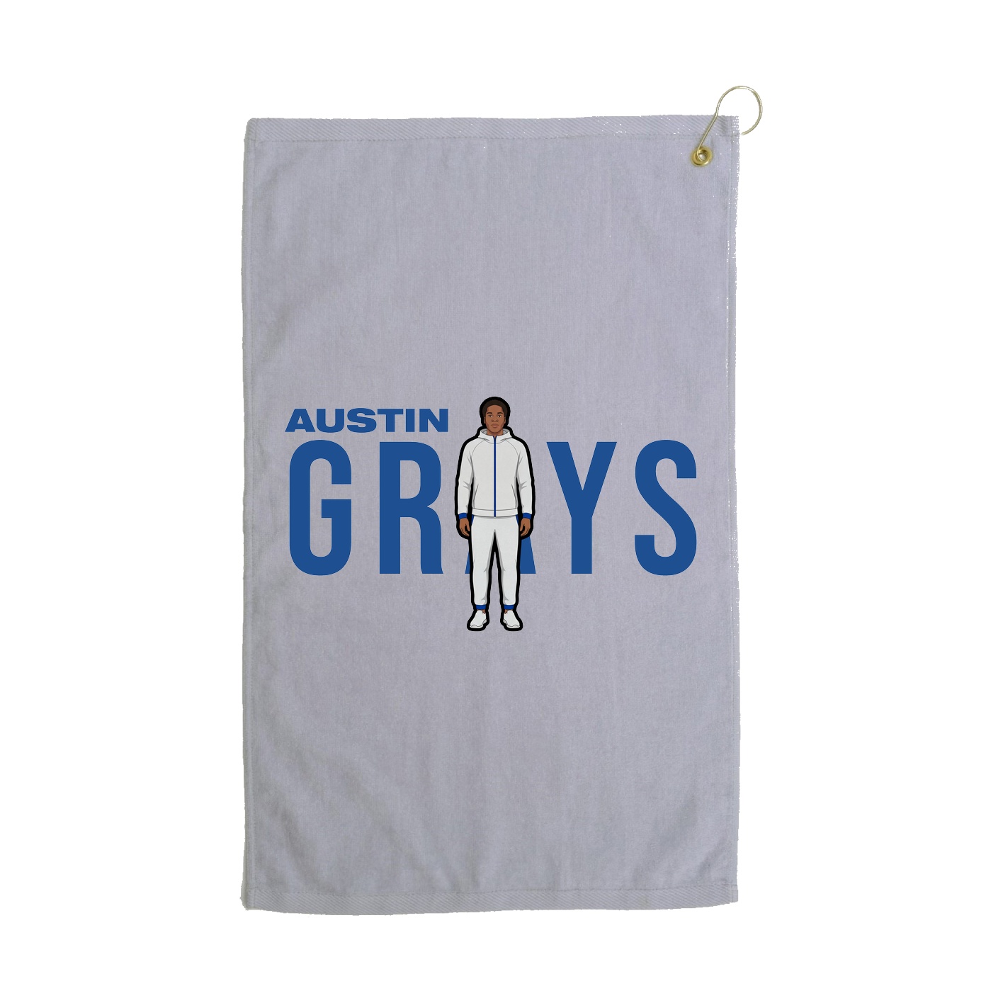 Golf Towel — Player Name in Grey