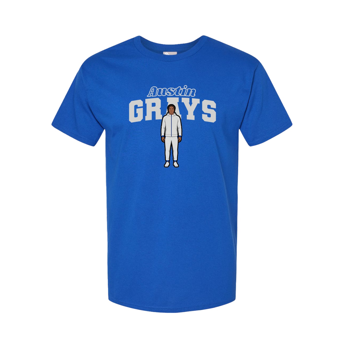 Youth Tee — Name Arch in Royal