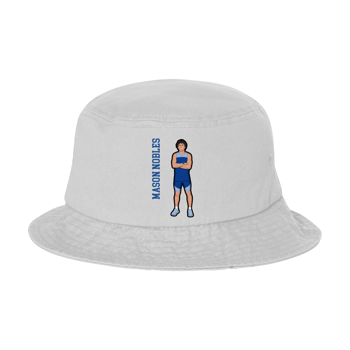 Bucket Cap — Name Vertical in White