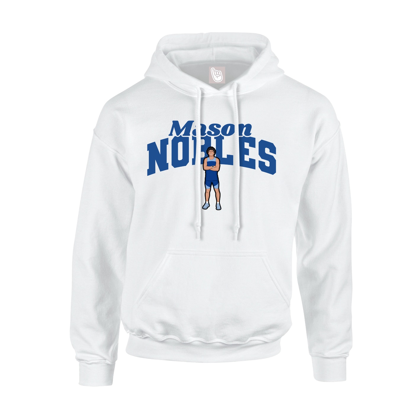 Youth Hoodie — Signature Arch in White