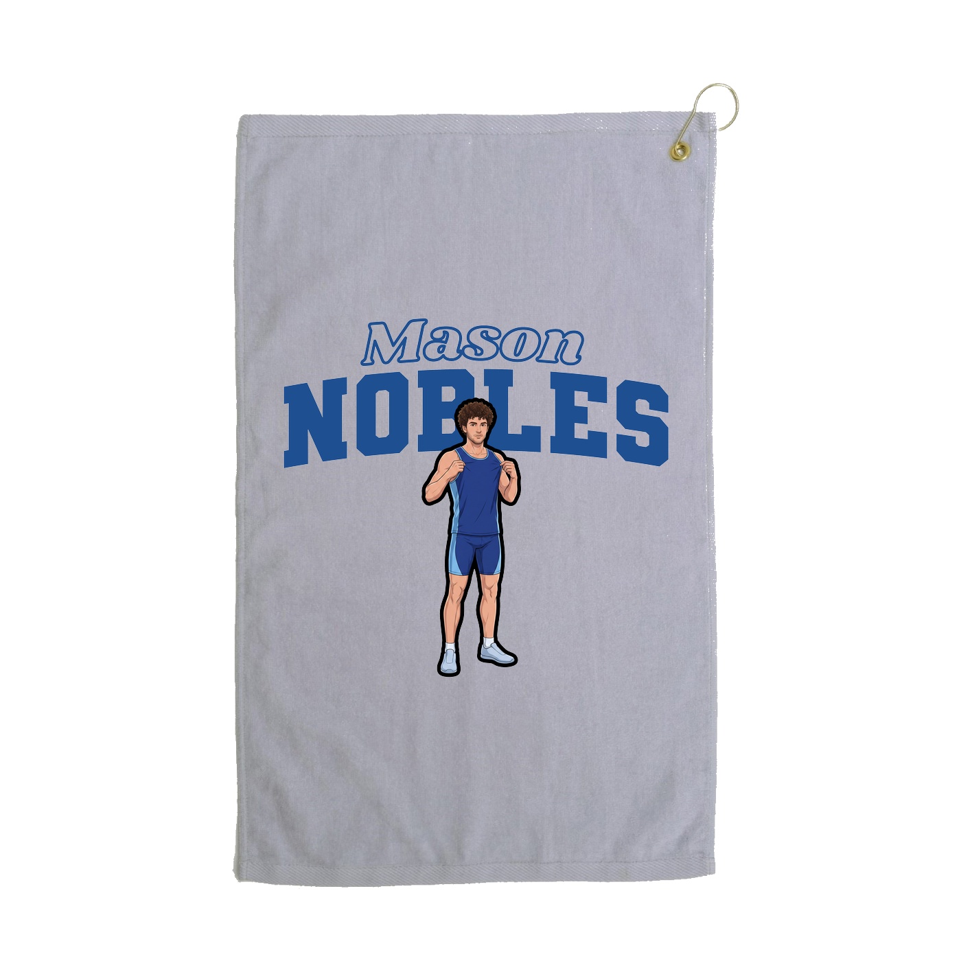 Golf Towel — Name Arch in Grey