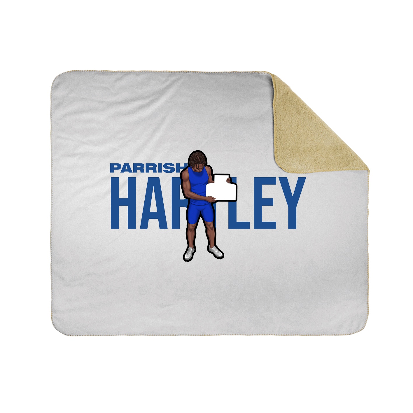 Throw Blanket — Player Name in White