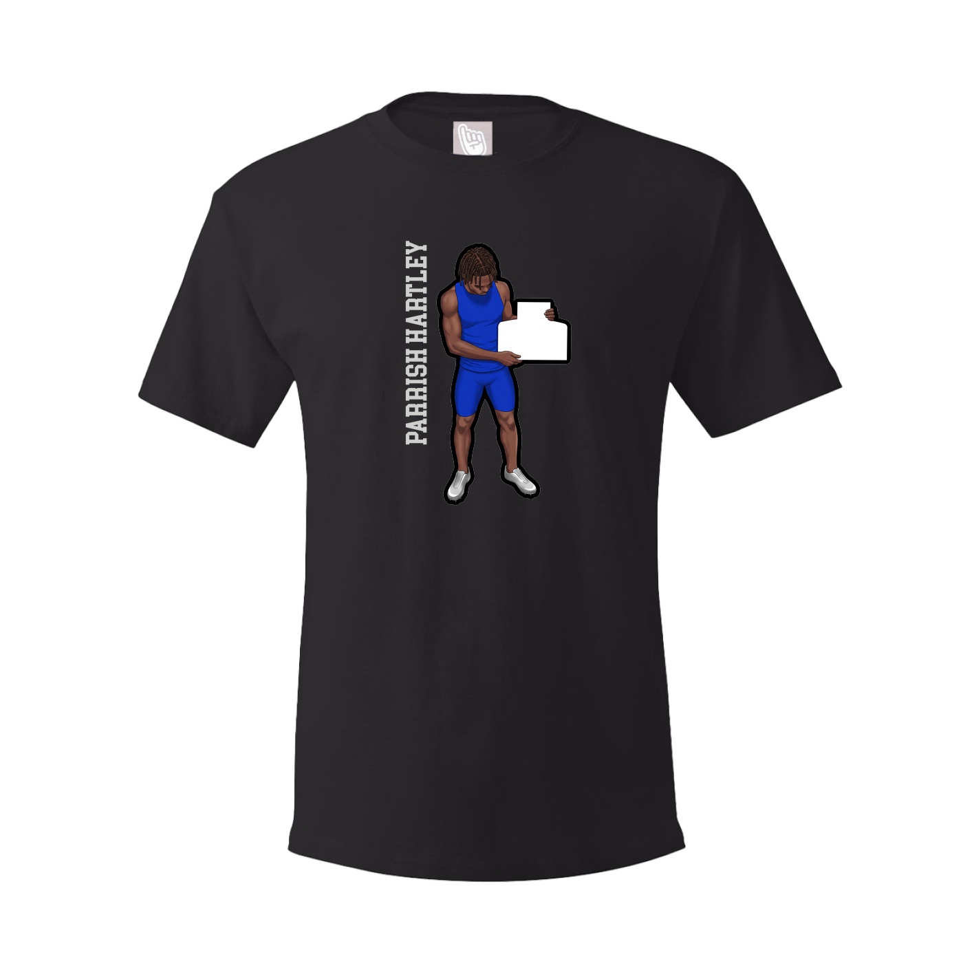 Youth Tee — Name Vertical in Black