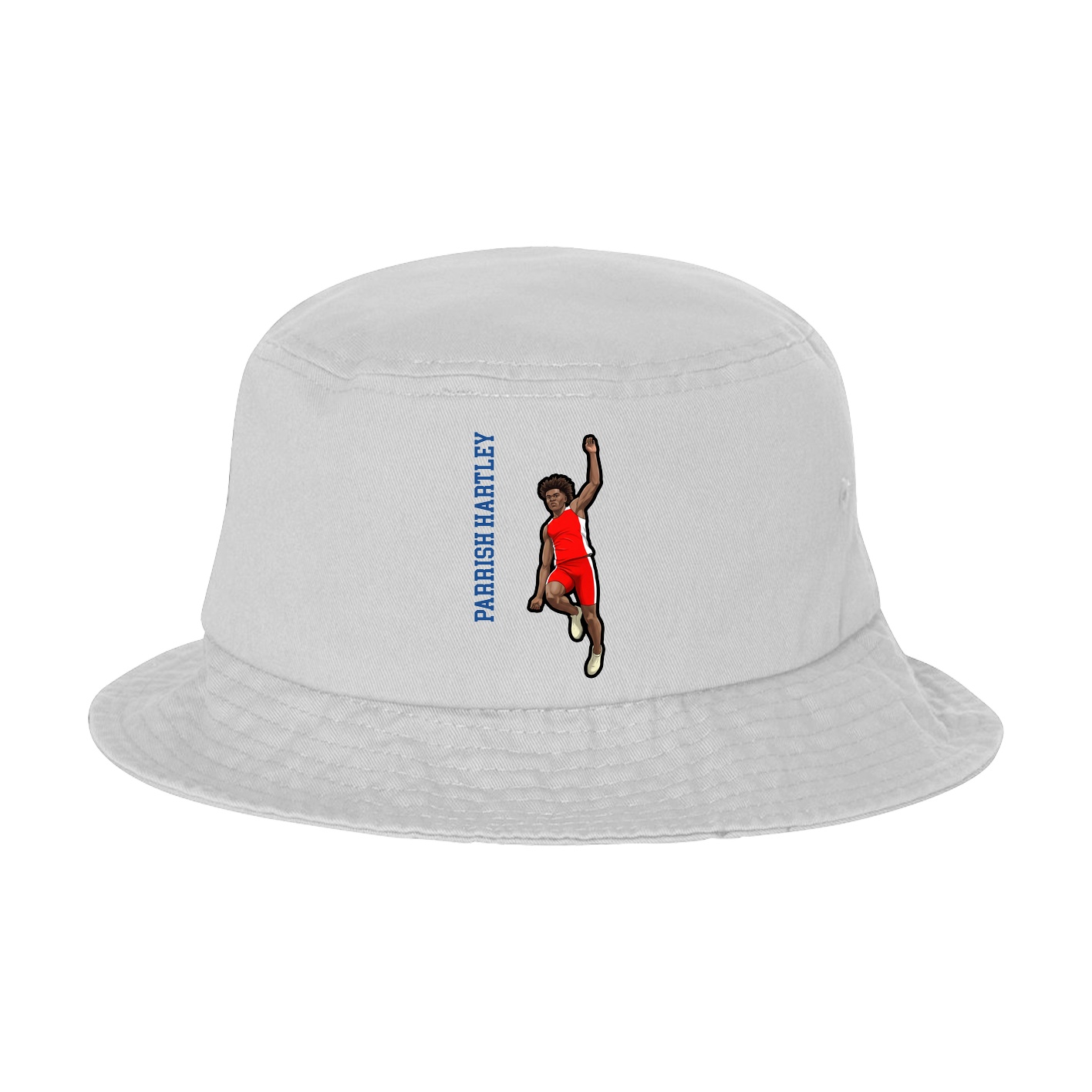 Bucket Cap — Name Vertical in White
