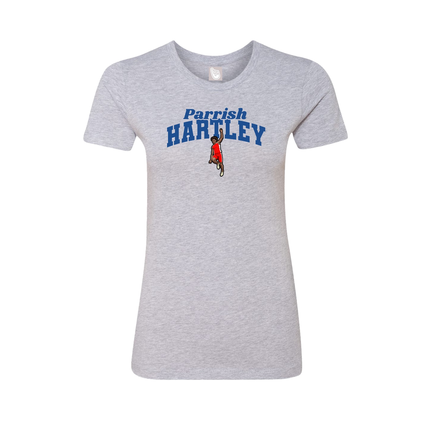 Fitted Women's Tee — Signature Arch in Grey