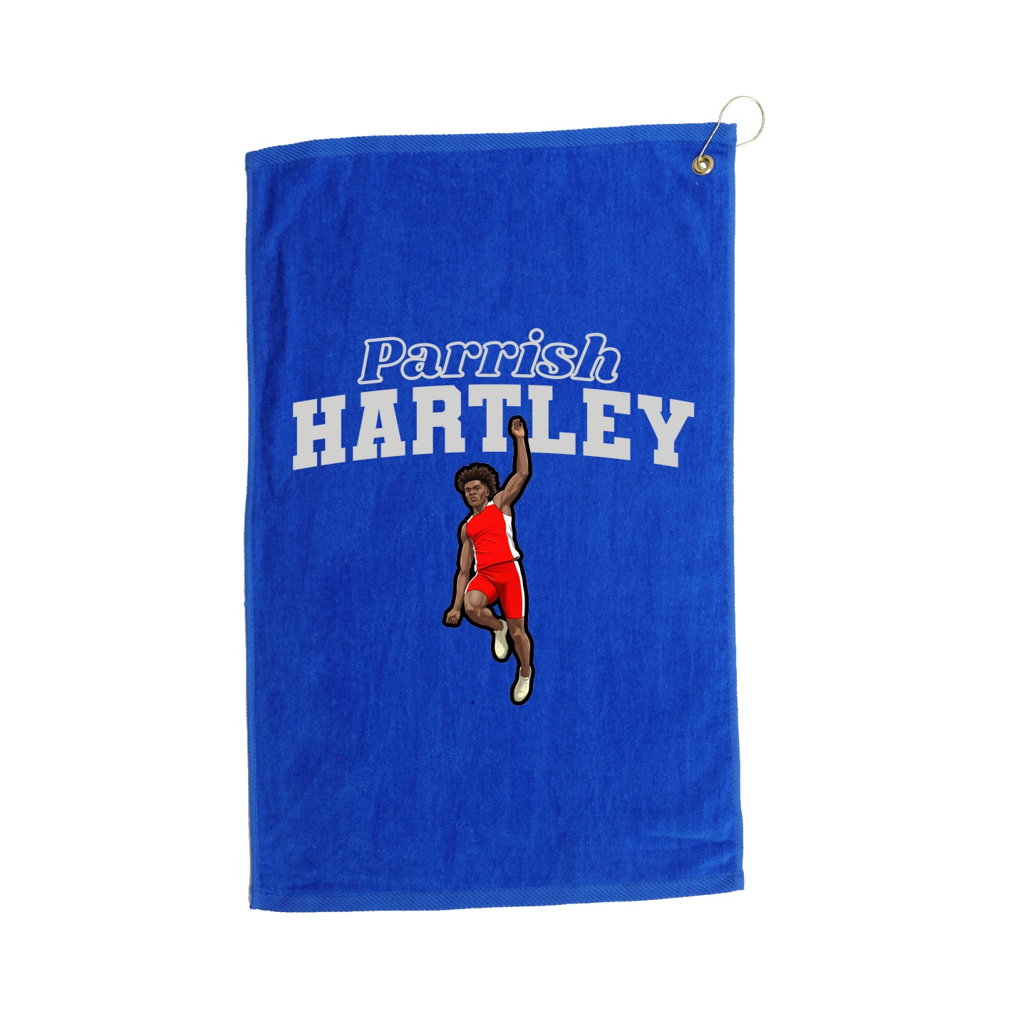 Golf Towel — Name Arch in Royal