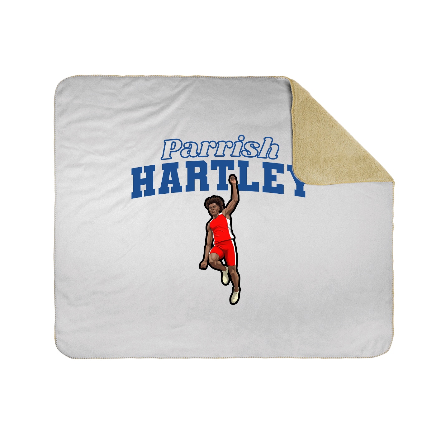 Throw Blanket — Name Arch in White