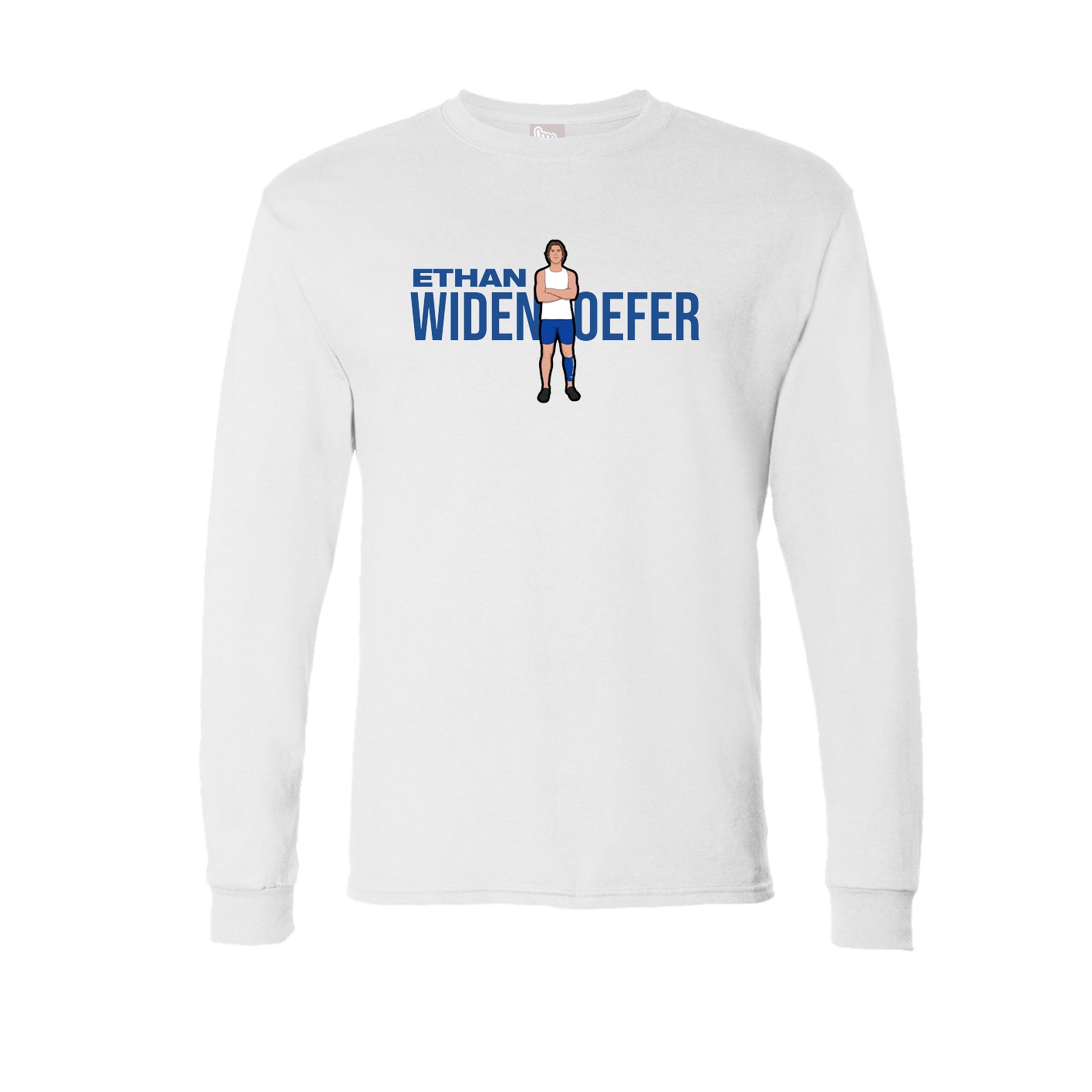 Long Sleeve Tee — Player Name in White