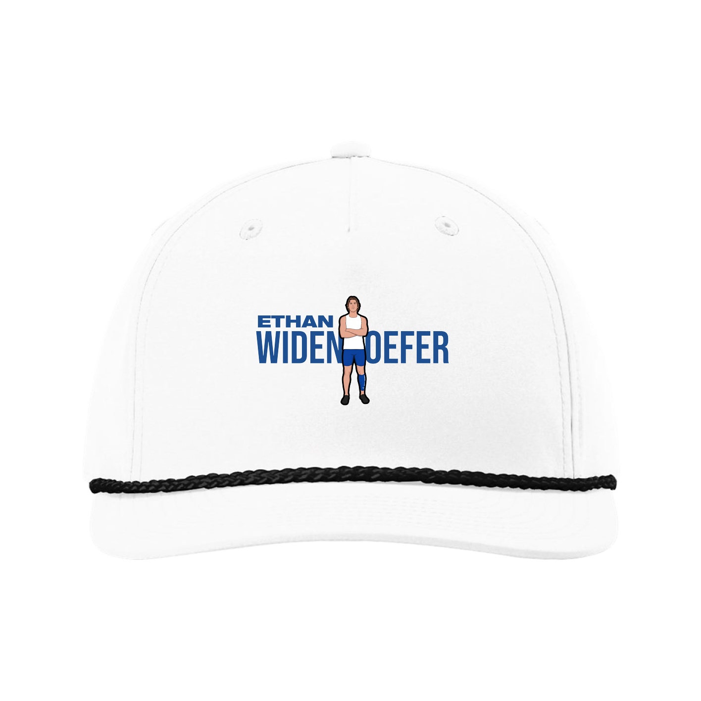 Five-Panel Classic Rope Cap — Player Name in White