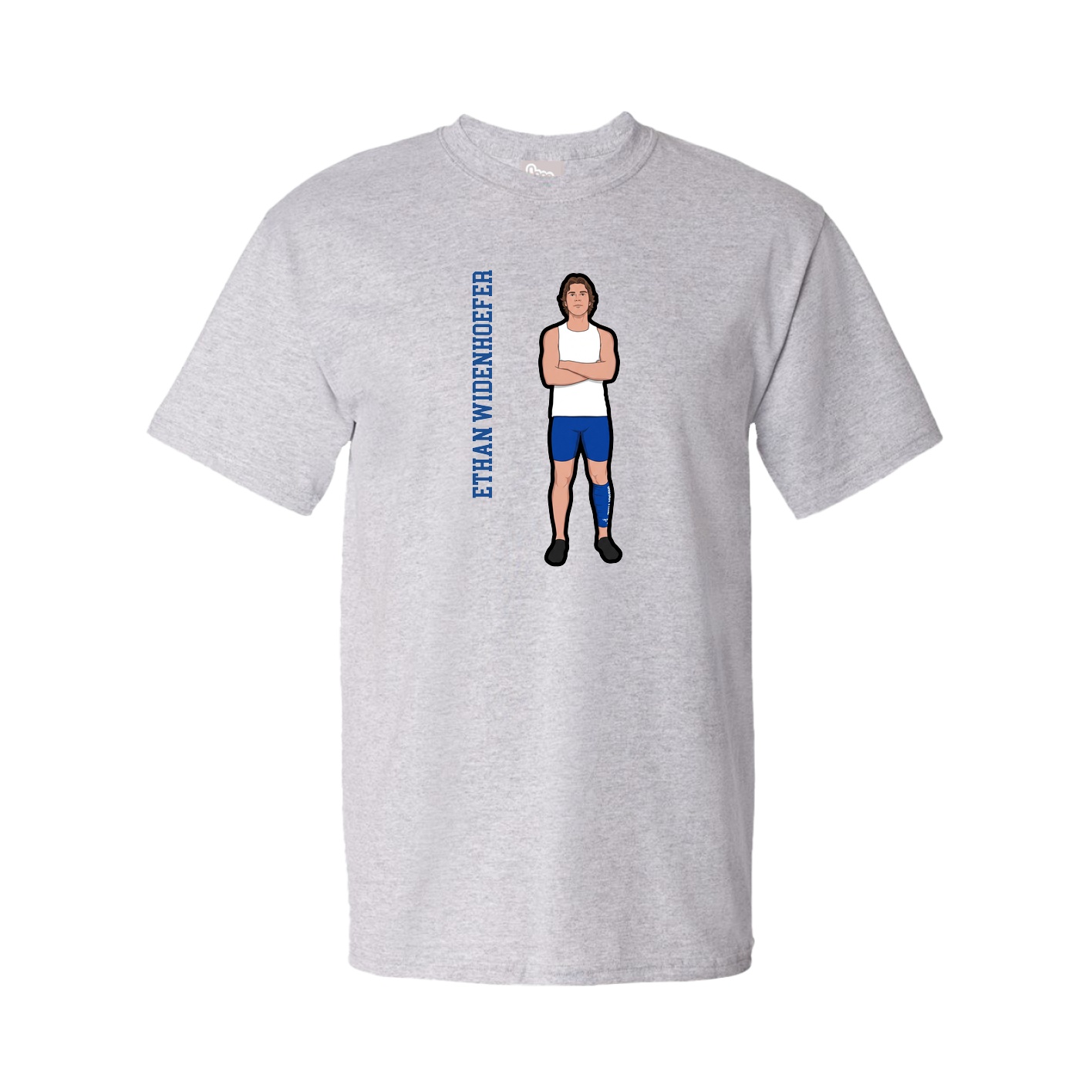 Tee — Name Vertical in Grey