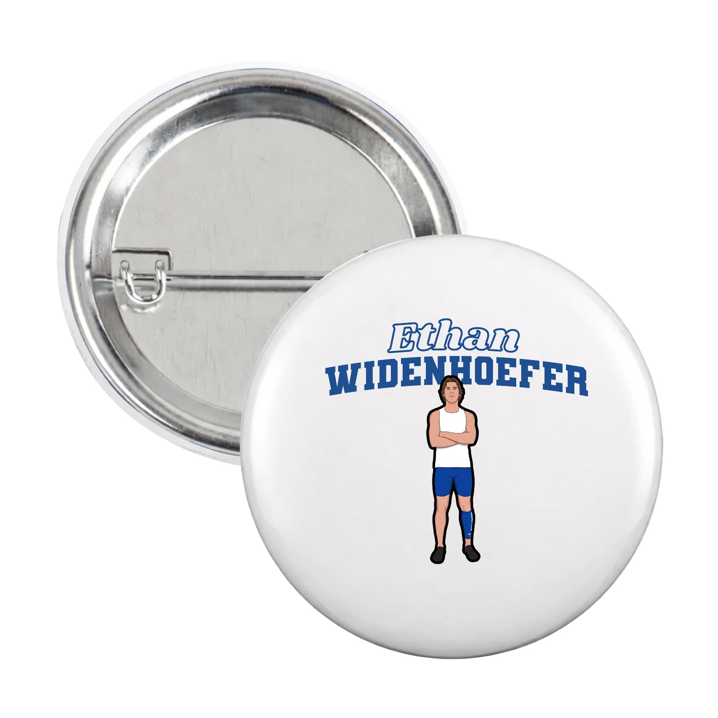 Game Day Button — Name Arch in White